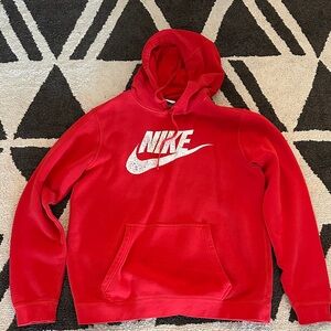 Nike Men's vintage red hoodie size medium